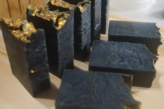 Frankincense and Myrrh Black and Gold Soap