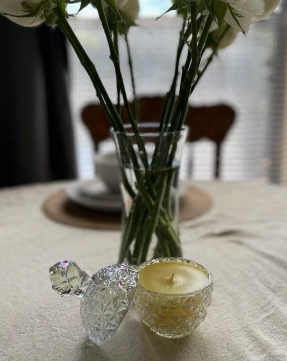 Pineapple Sage Candle | Handmade Candle for coffee table or fireplace | decorative candle | glass vessel gift idea